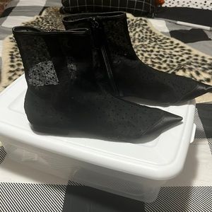 Zara Mesh Polka Dot Ankle Boot